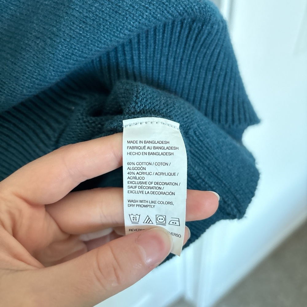 Izod Blue V-Neck Sweater Size Large - Picture 5 of 5